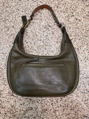 Pre-loved Vintage Coach 9603 Milbrook Zoe Hobo Olive Legacy